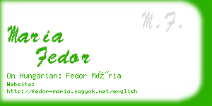 maria fedor business card